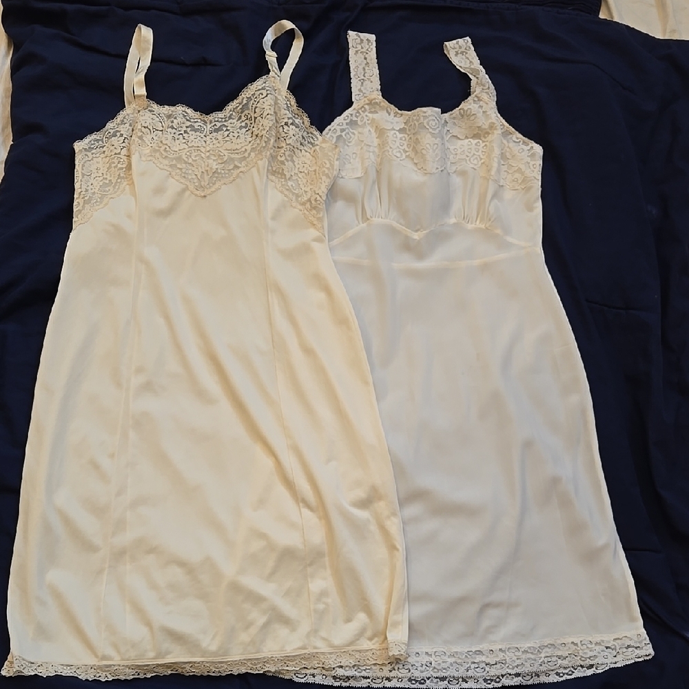 Vtg Lace Trim Slip Lingerie Size 36 Back Magic & Wonder Maid Lord & Taylor *read